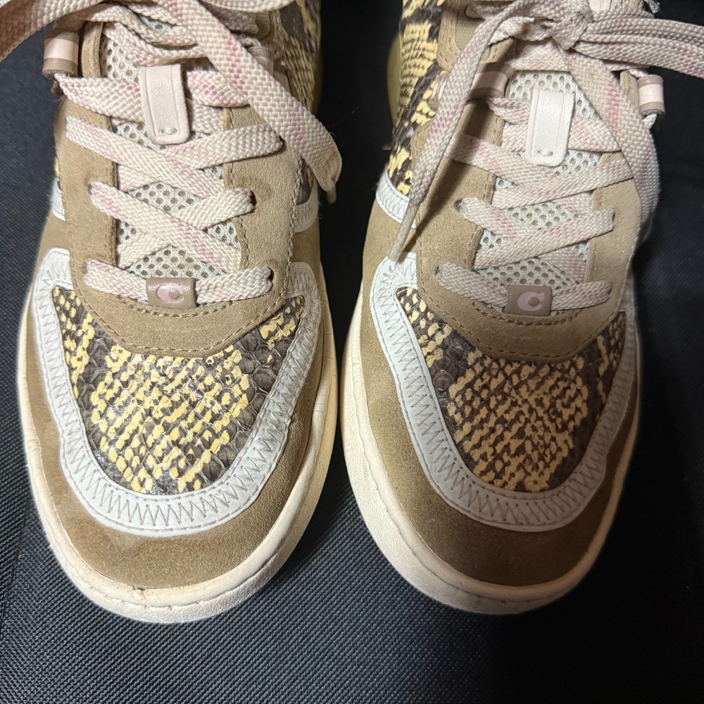Coach‎ Womens Snake Print Fashion Sneakers Size 8B Designer Casual Shoes - Picture 13 of 15